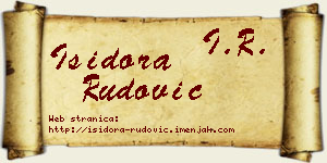 Isidora Rudović vizit kartica